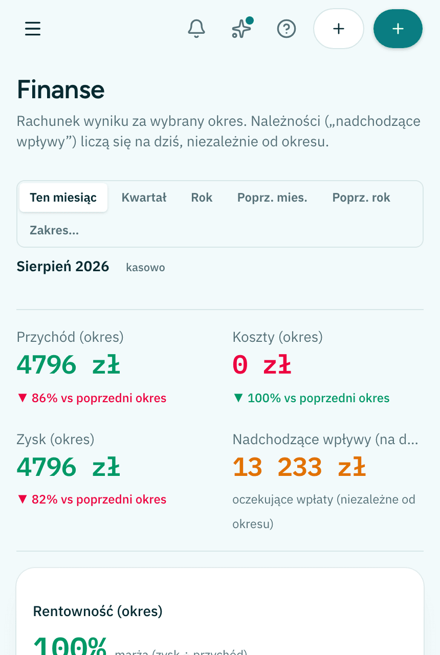 Wybierasz okres, resztę liczy Nurtwise.
