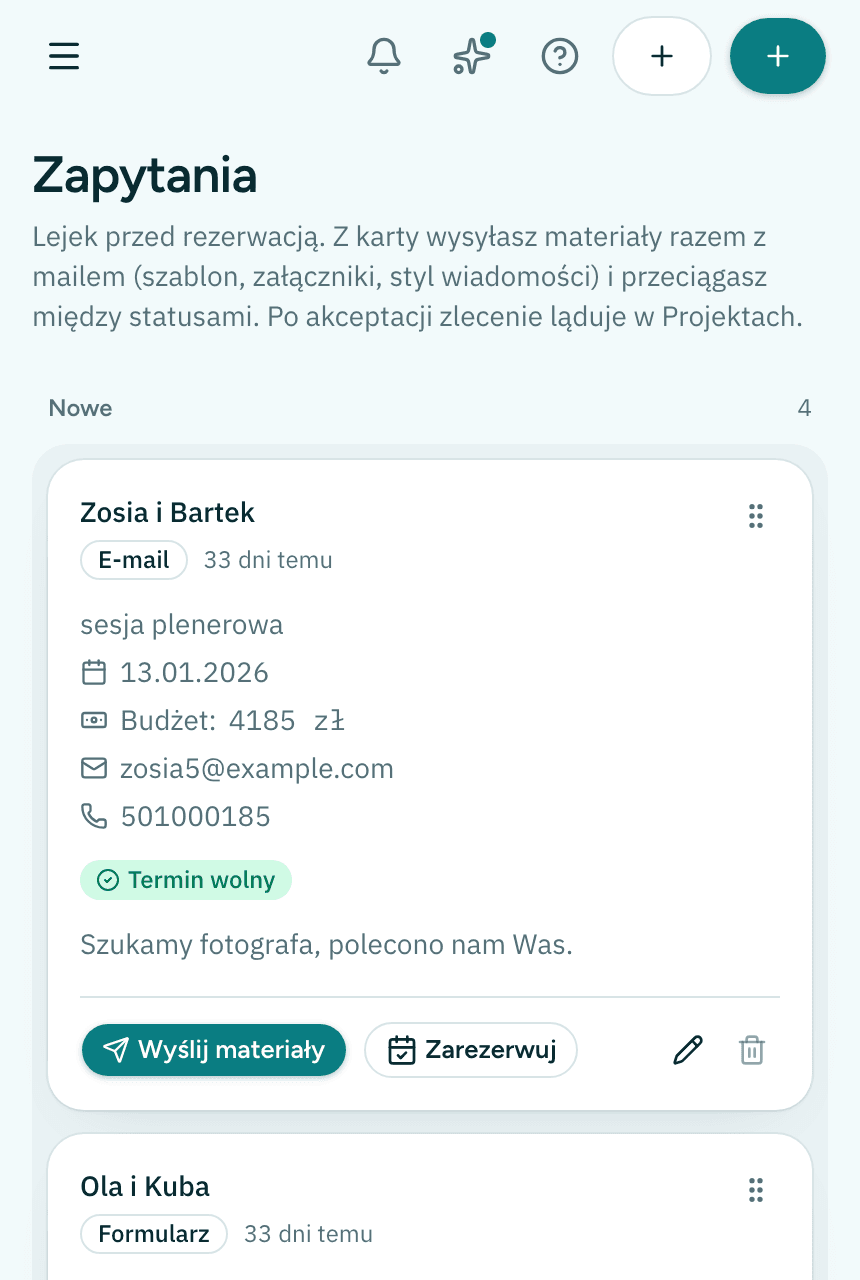 Wszystkie zapytania w jednym miejscu - zamiast rozproszonych czatów
